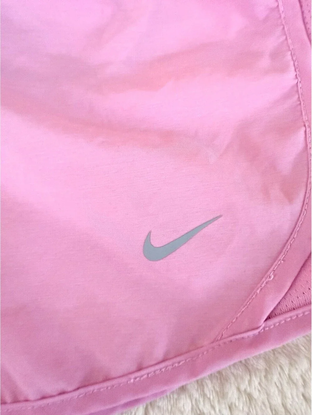 Nike Dri-FIT Women’s Running Shorts Pink L Lined Drawstring Athletic